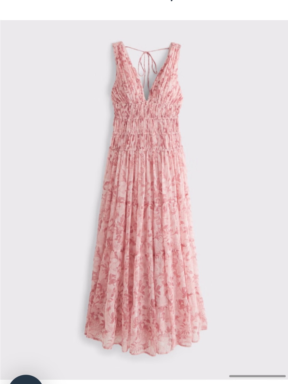 Abercrombie & Fitch Ruched Flowy Maxi Dress - Picture 2 of 16